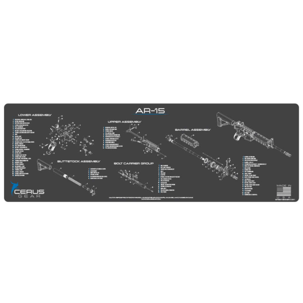 Cleaning Equipment Cerus Gear 4.50" AR-15 SCHEMATIC GRAY • Model: 4.50"